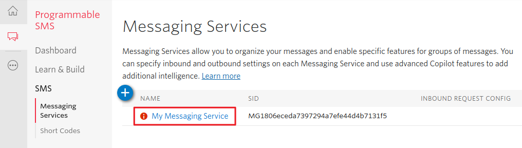 Created Messaging Service