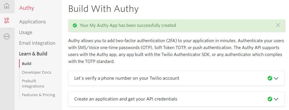 New Authy Application