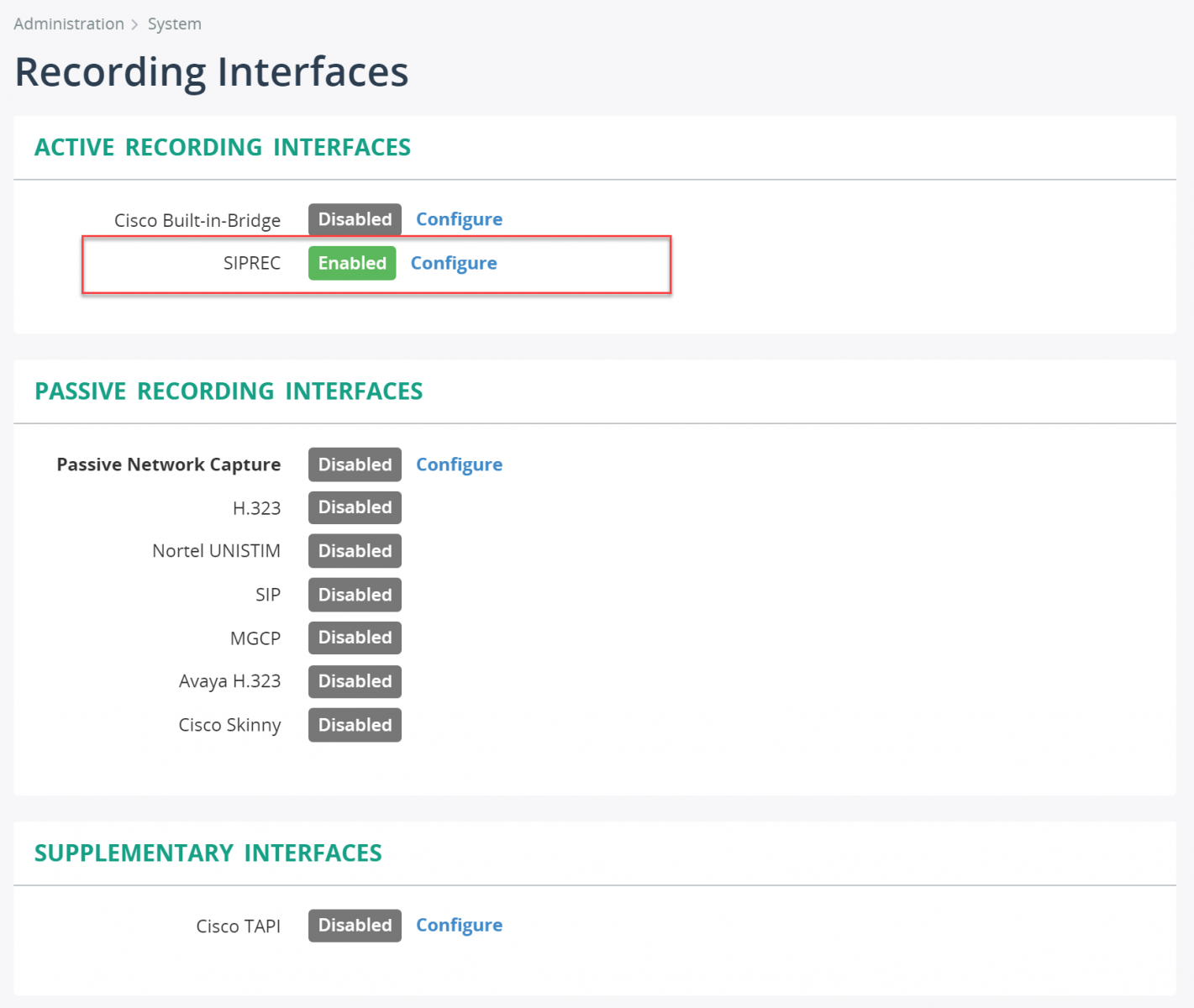 Recording Interfaces