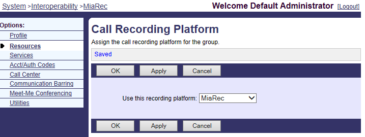 Configure Group Call Recording Platform