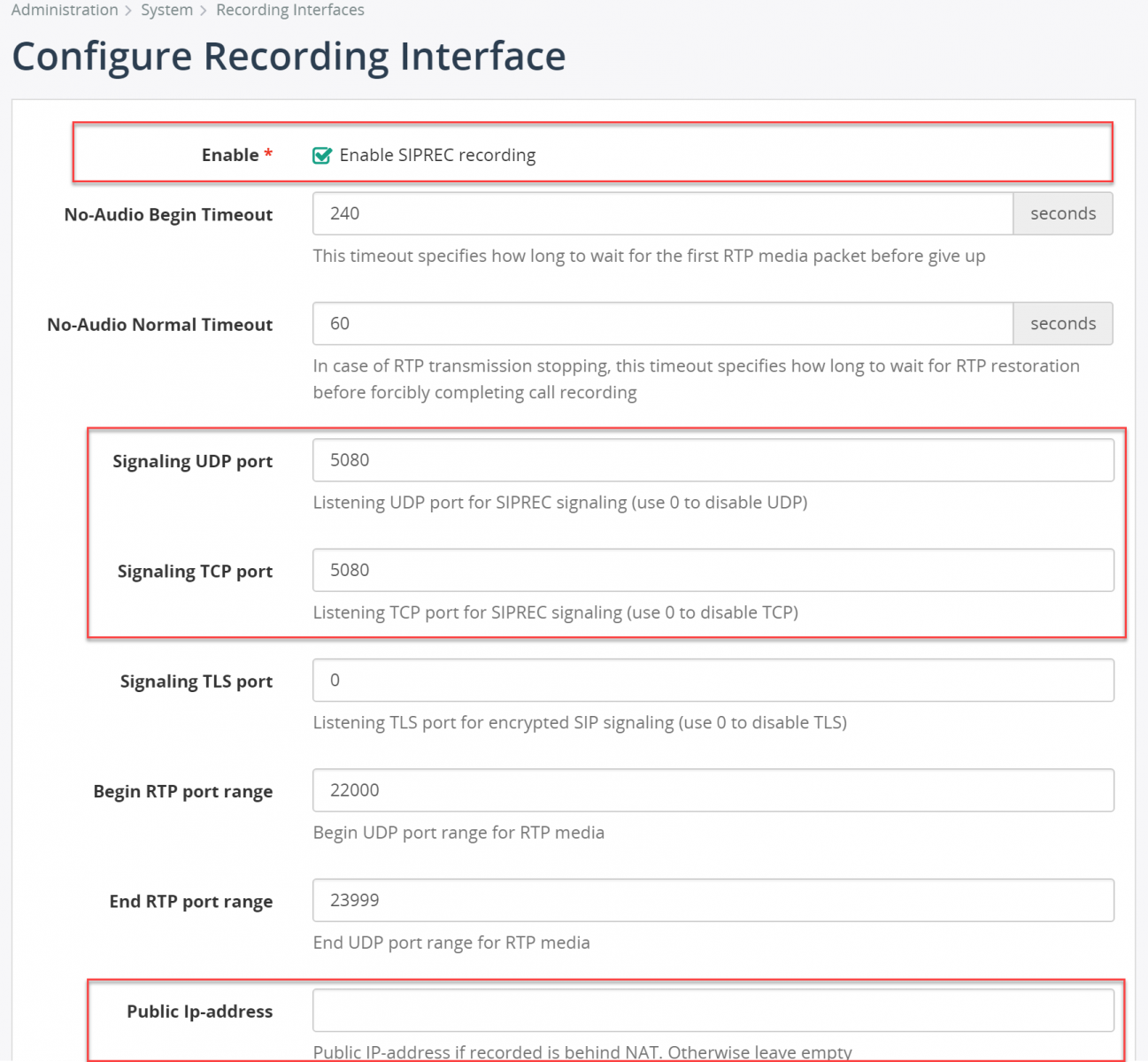 Configure Interface