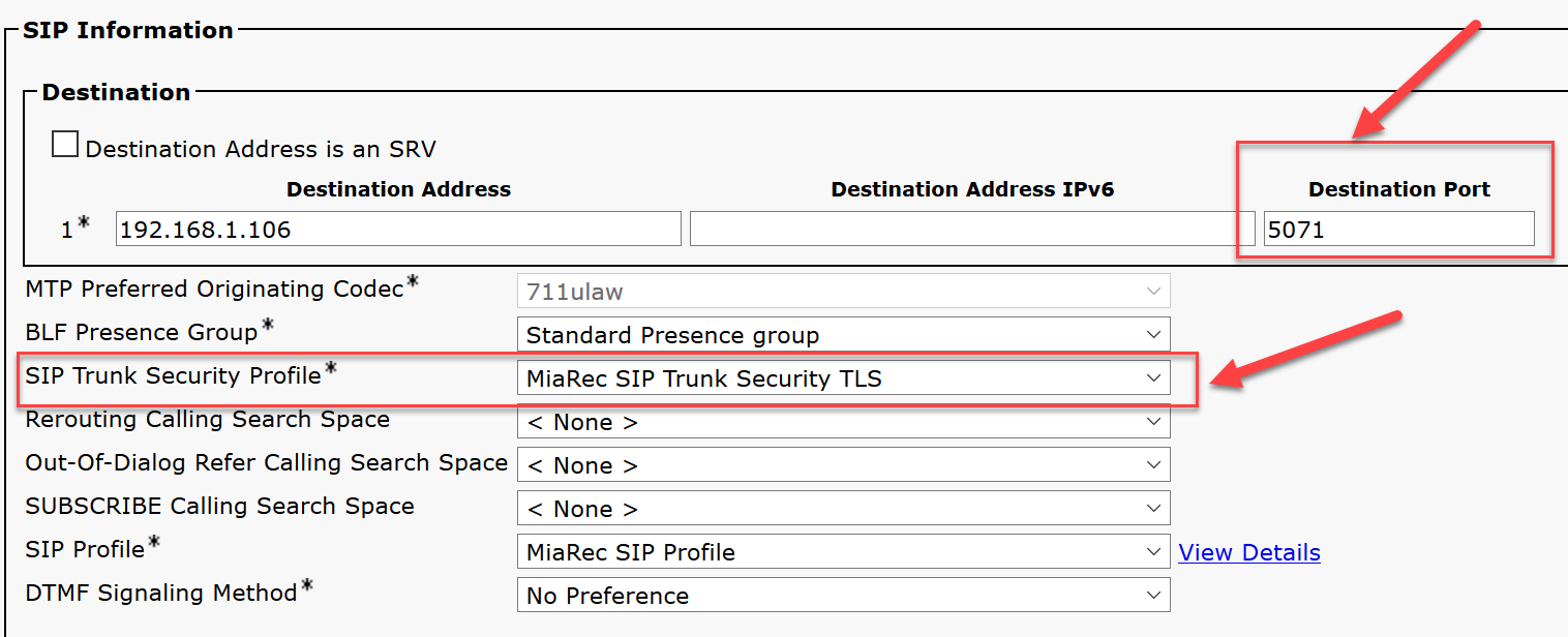 Configure SIP Trunk