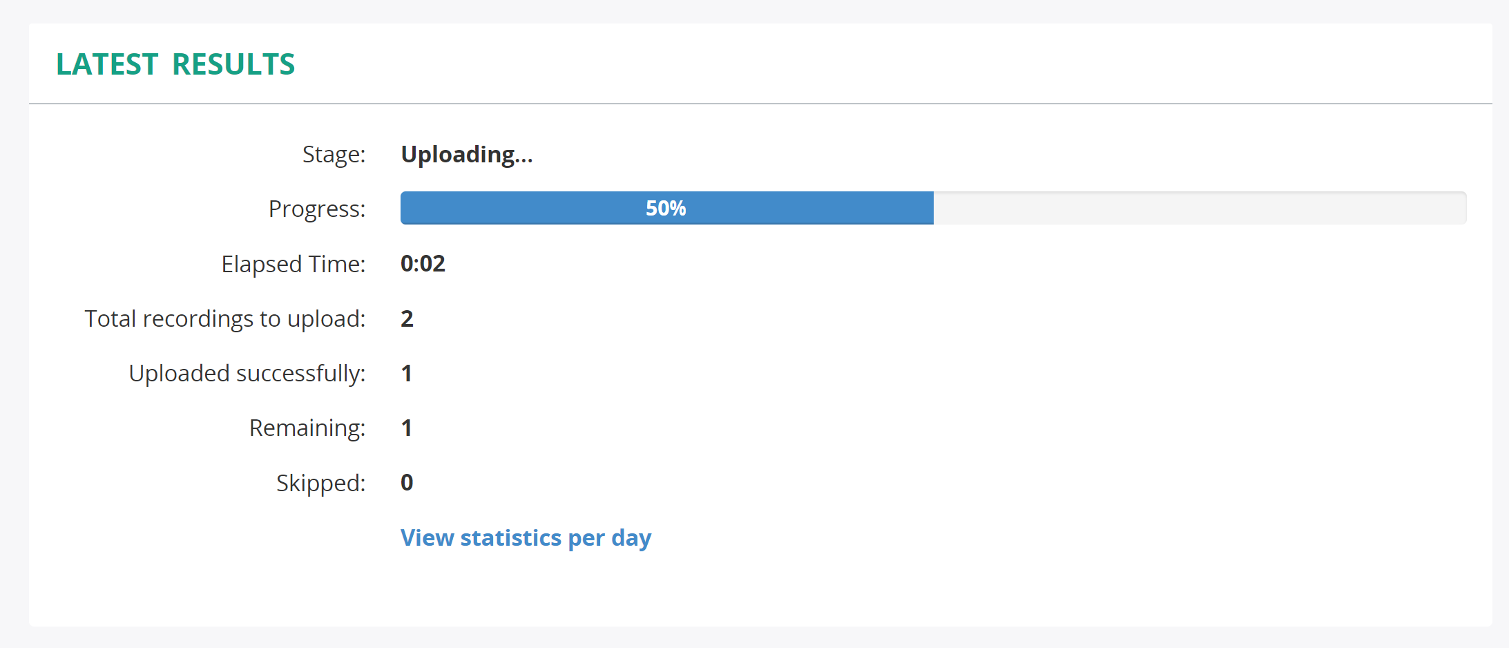 Job Progress