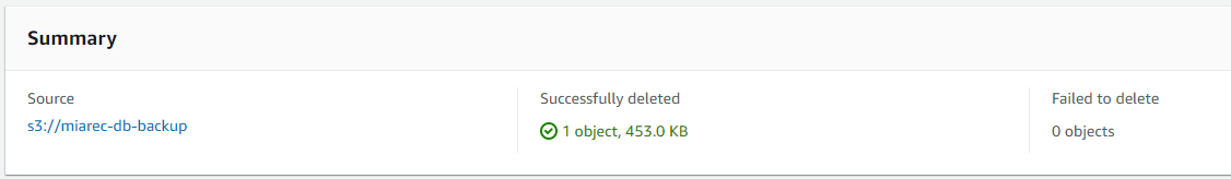 Delete files in S3 Bucket