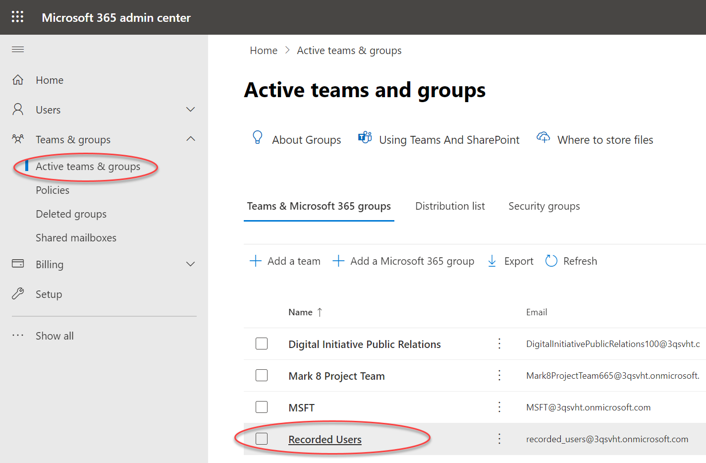 MiaRec add Microsoft Teams integration - Recorded Users group