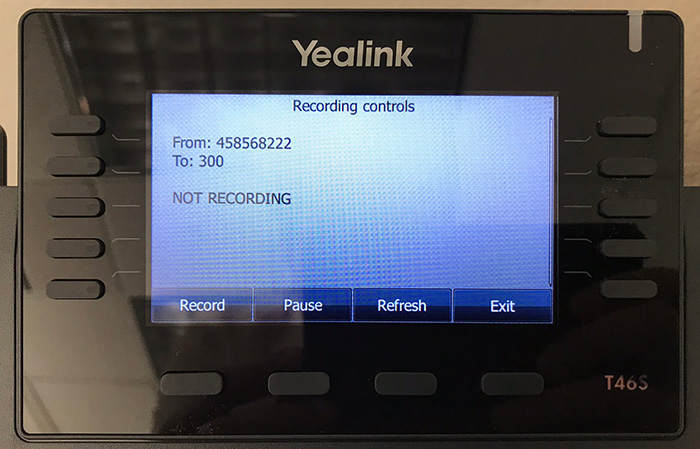 Yealink Not Recording State