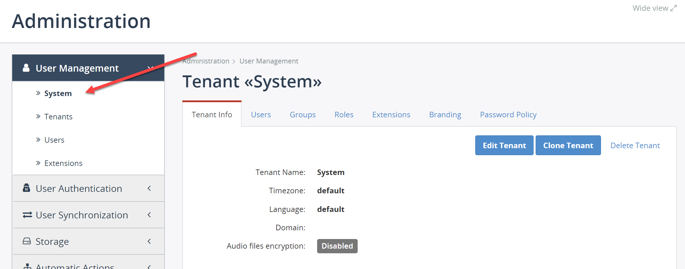 System account