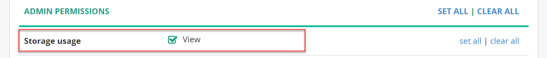 View own storage usage