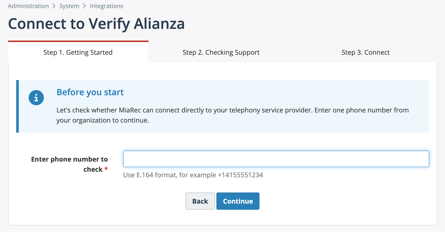 Alianza connect workflow