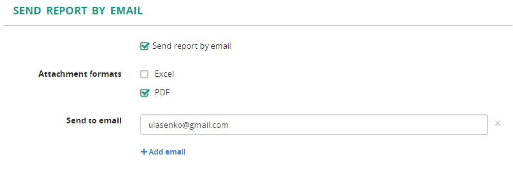 Send Report By Email