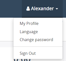 My Profile Menu